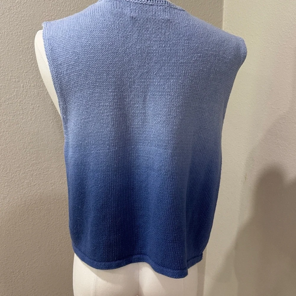 Vintage Floral V-Neck Sweater Vest for Fall and Spring Layering - Picture 3 of 5